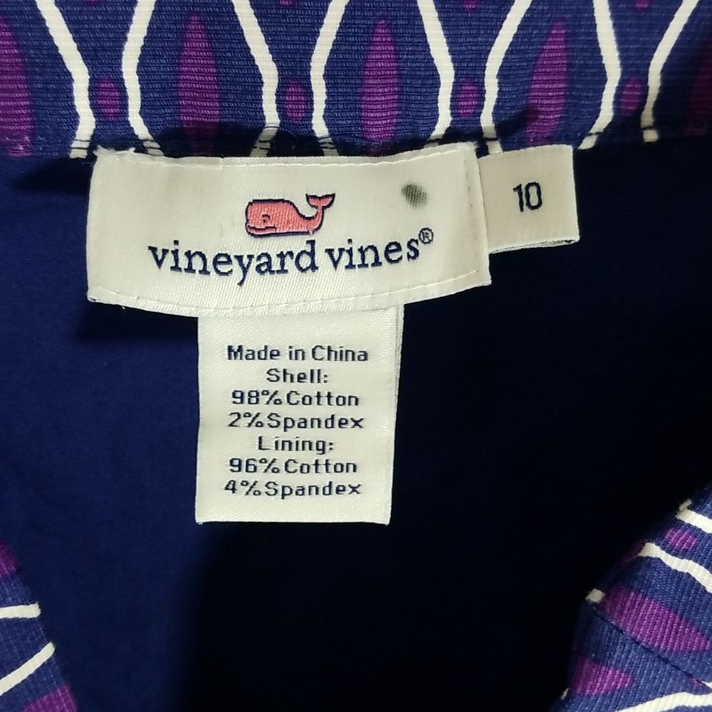 {Vineyard Vines} Purple Shell Tunic Top Size 10 - Picture 10 of 10
